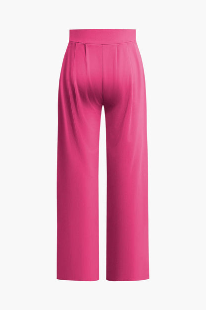 Elegantes Damen Zweiteiler-Set Crop- Palazzo-Hose