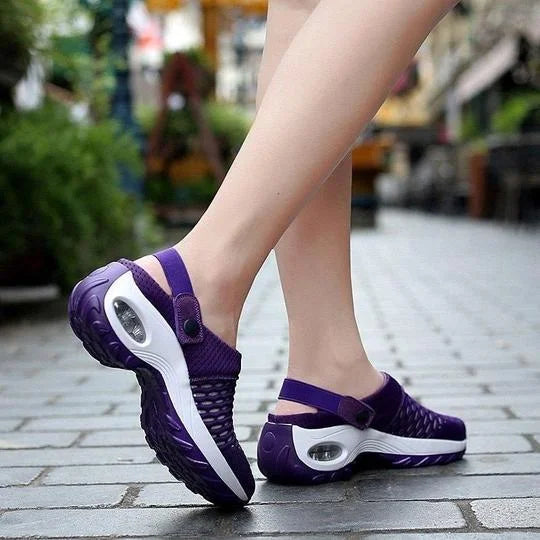 Norvielle Damen Orthopädische Slip-On-Schuhe Luftpolster