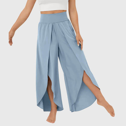 Damen Weite Boho-Hose mit Schlitzdesign