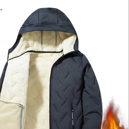 Herren Winterjacke Fleece Reißverschluss Oliviero