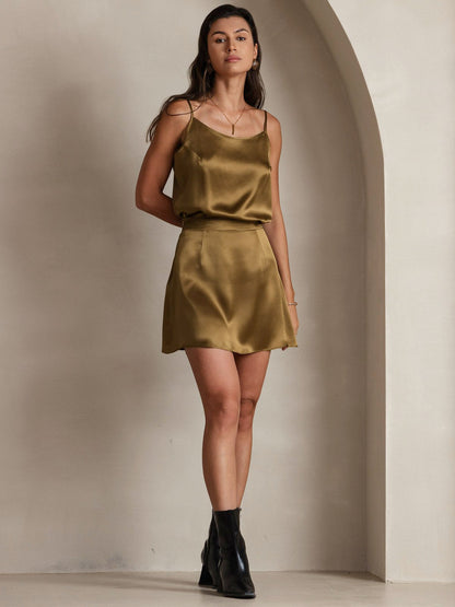 Norvielle Damen Seiden-Camisole Spaghettiträger