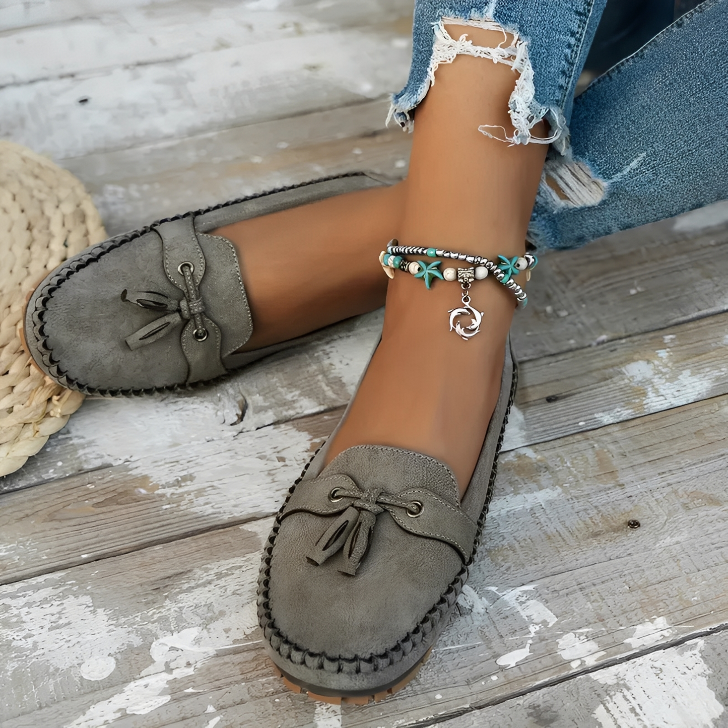 Annikae Damen Orthopädische Mokassins Elegantes Design