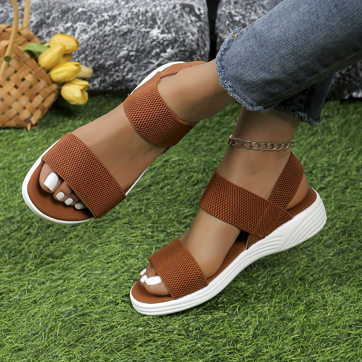 Norvielle Damen Leichte Stretch Sandalen