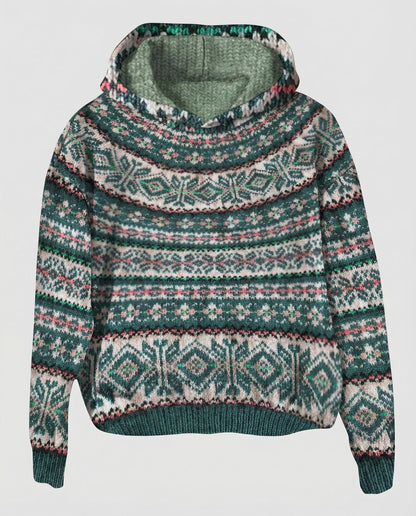 Damen Norweger Pullover Warm