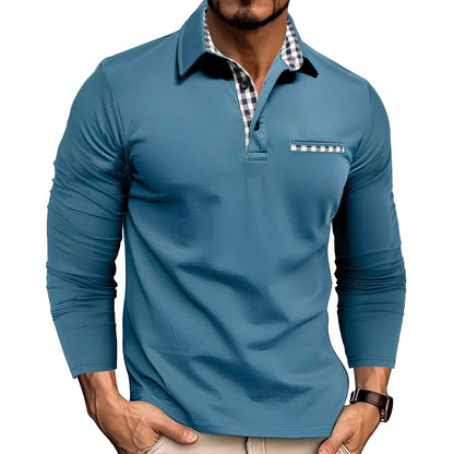 Charel Herren Poloshirt Langärmlig