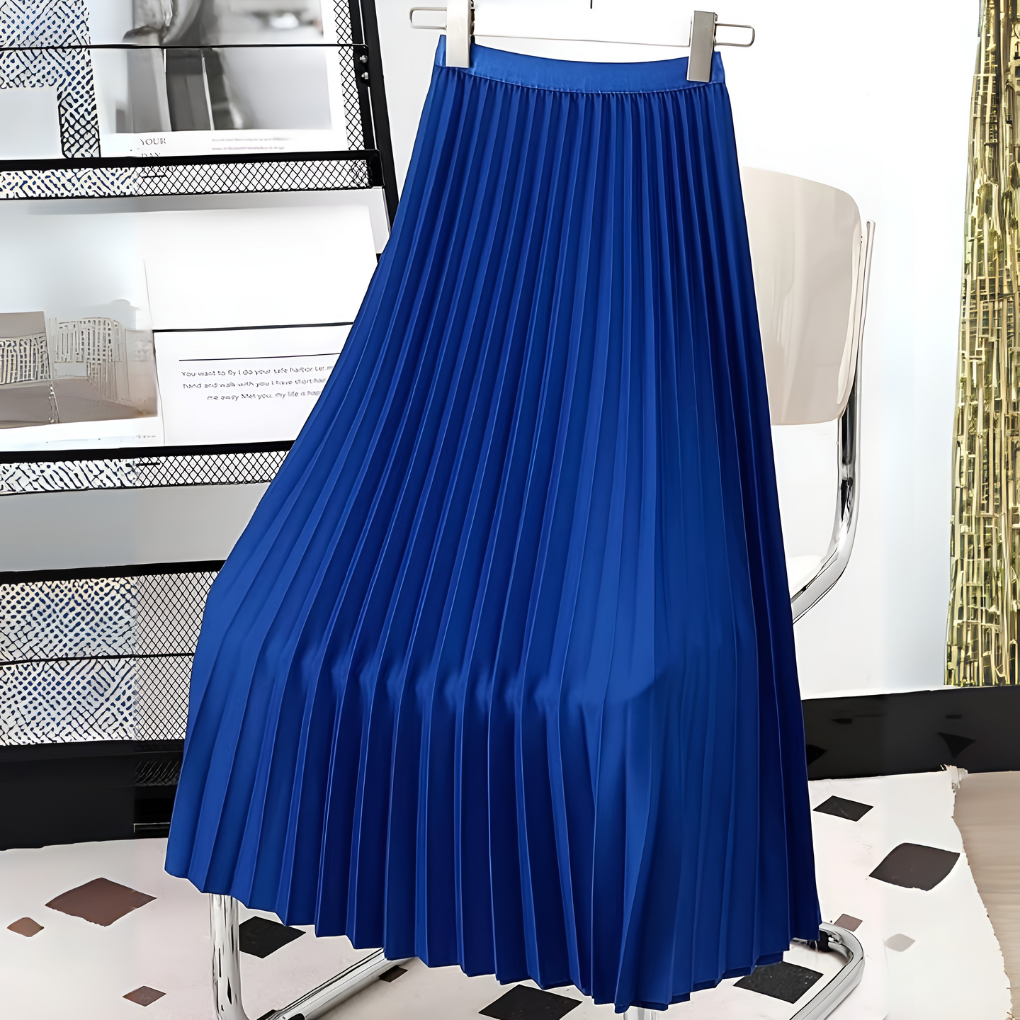 Inez Damen Midirock Plissiert Hochtaillierte Taille