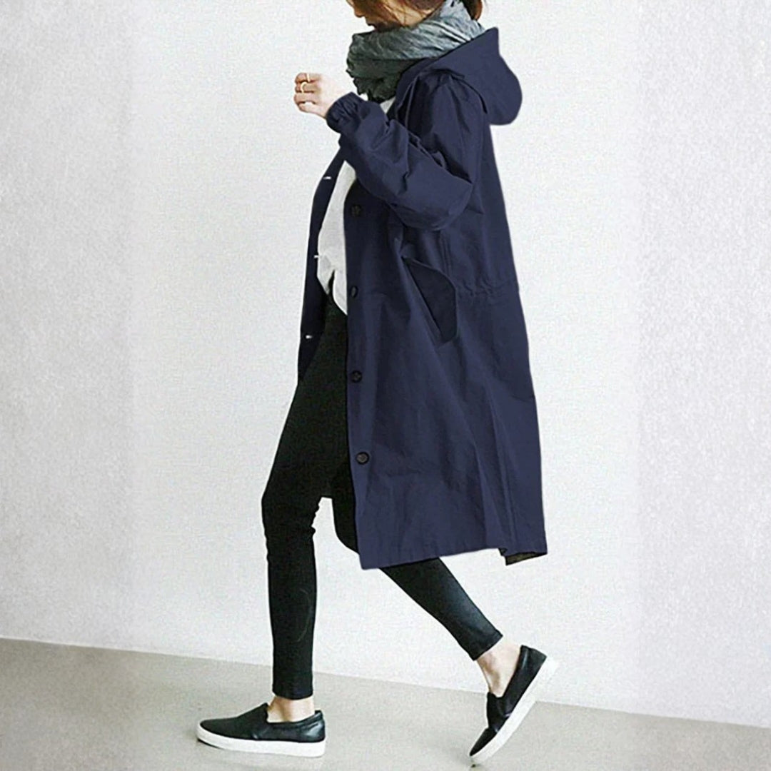 Damen Langcoat mit Knöpfen