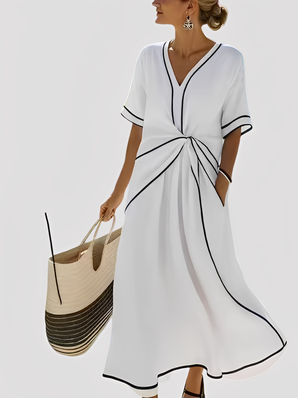 Damen Maxikleid Lässig Elegant Lang