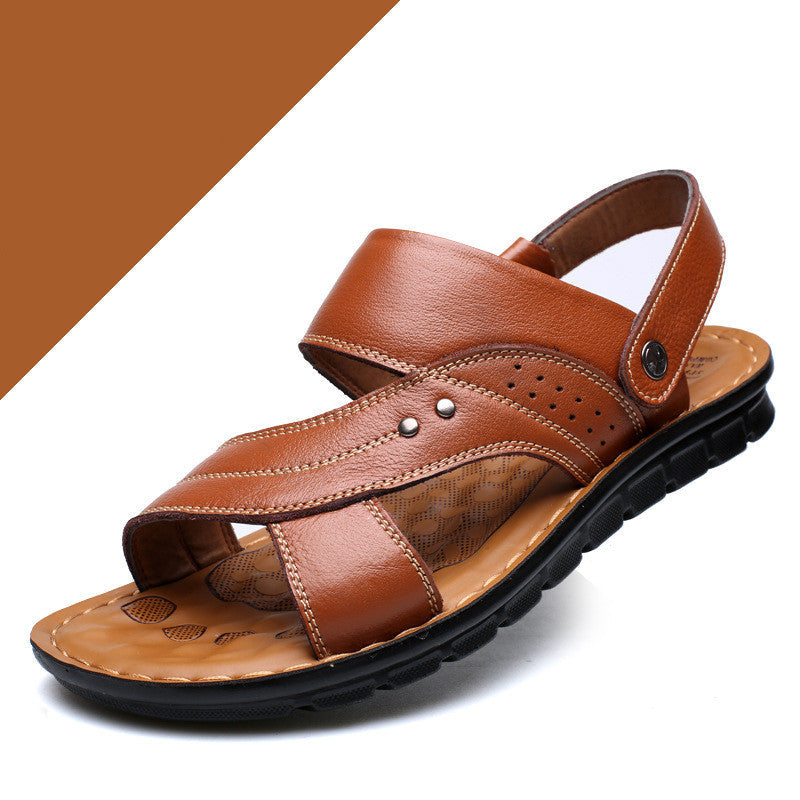 Herren Sandalen Riemen Leder