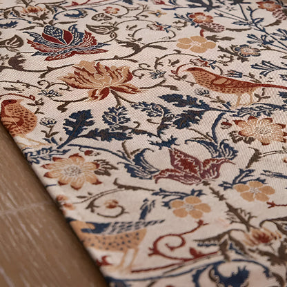 Tischläufer Jacquard Blumen Vogel Muster