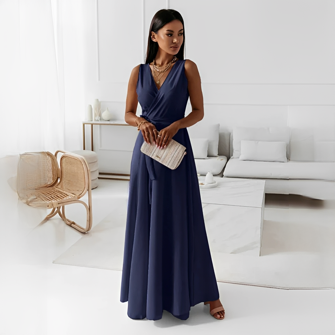 Quiana Damenkleid V-Ausschnitt Elegant