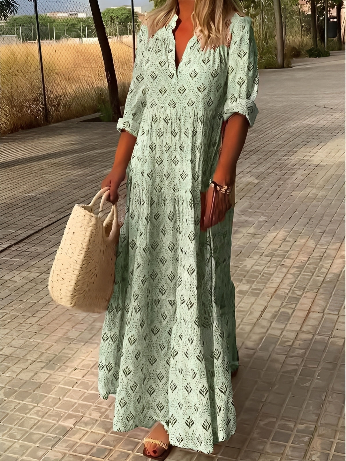 Damen Maxikleid Luftiges Sommerkleid - Norvielle