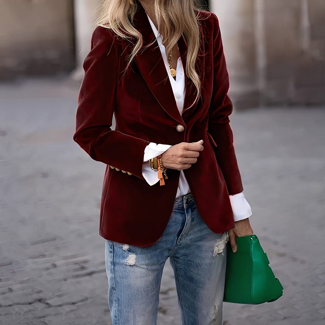Damen Knopfjacke Klassisch Leger
