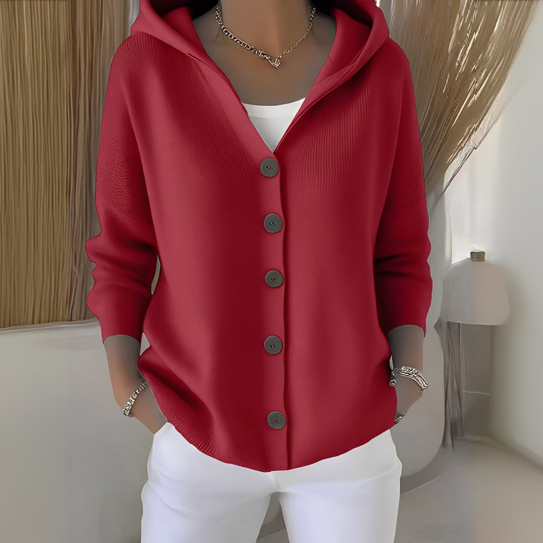 Damen Cardigan Langärmlig Baumwolle