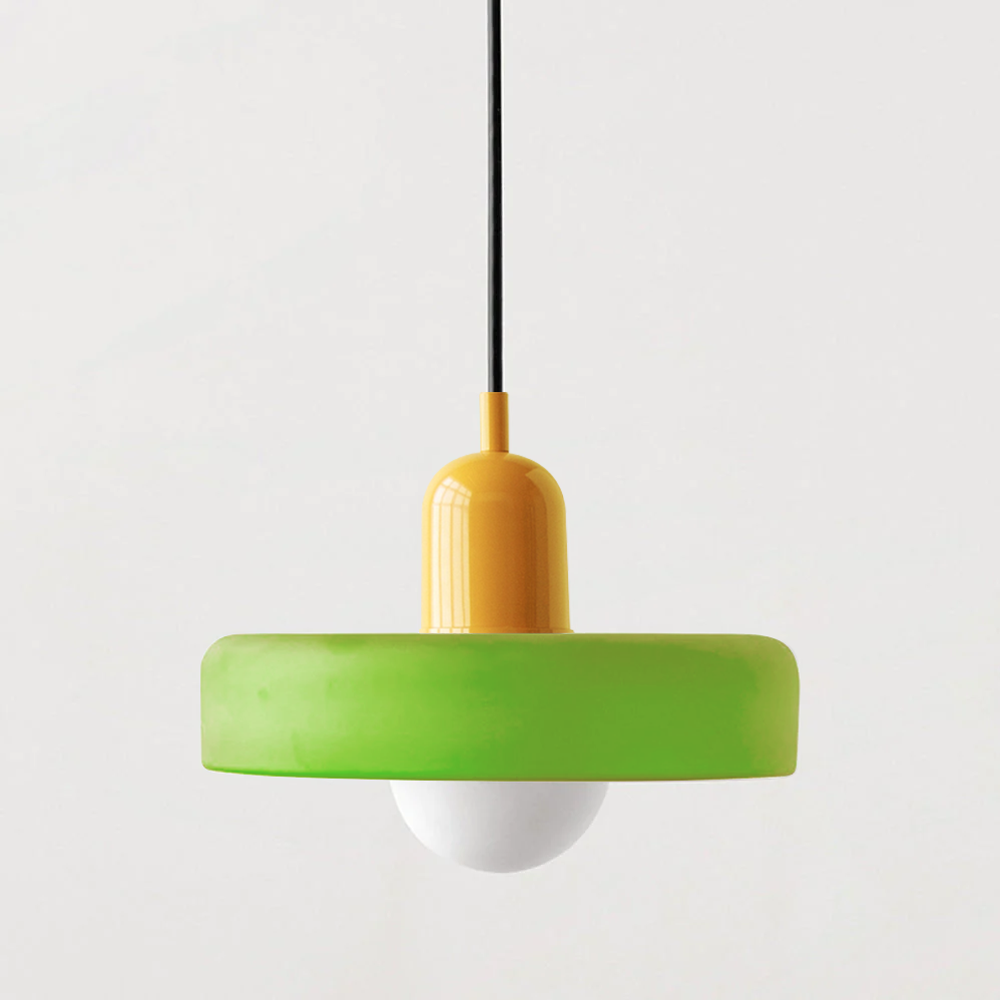 Bauhaus Pendelleuchte Farbiges Glas