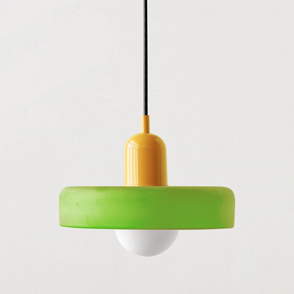 Bauhaus Pendelleuchte Farbiges Glas