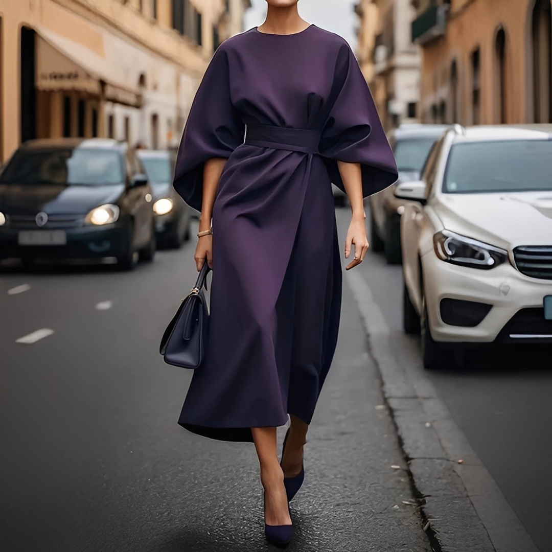 Lauriane Damenkleid Laternenärmel Stilvoll