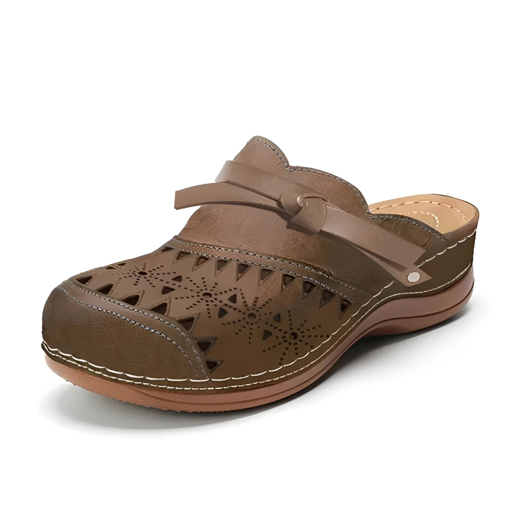 Damen Sandalen Komfort Sommer Melojane Leder Beige