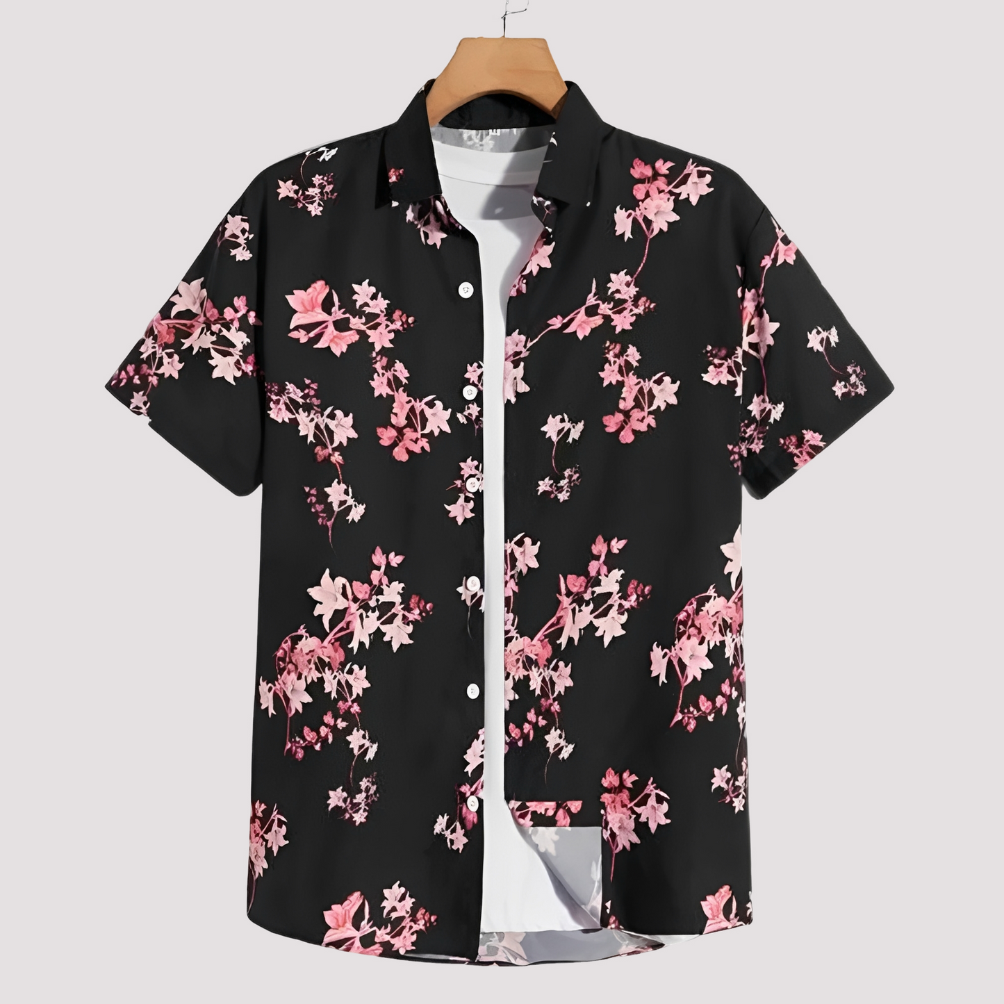 Herren Hawaii-Hemd Lässig Baumwolle