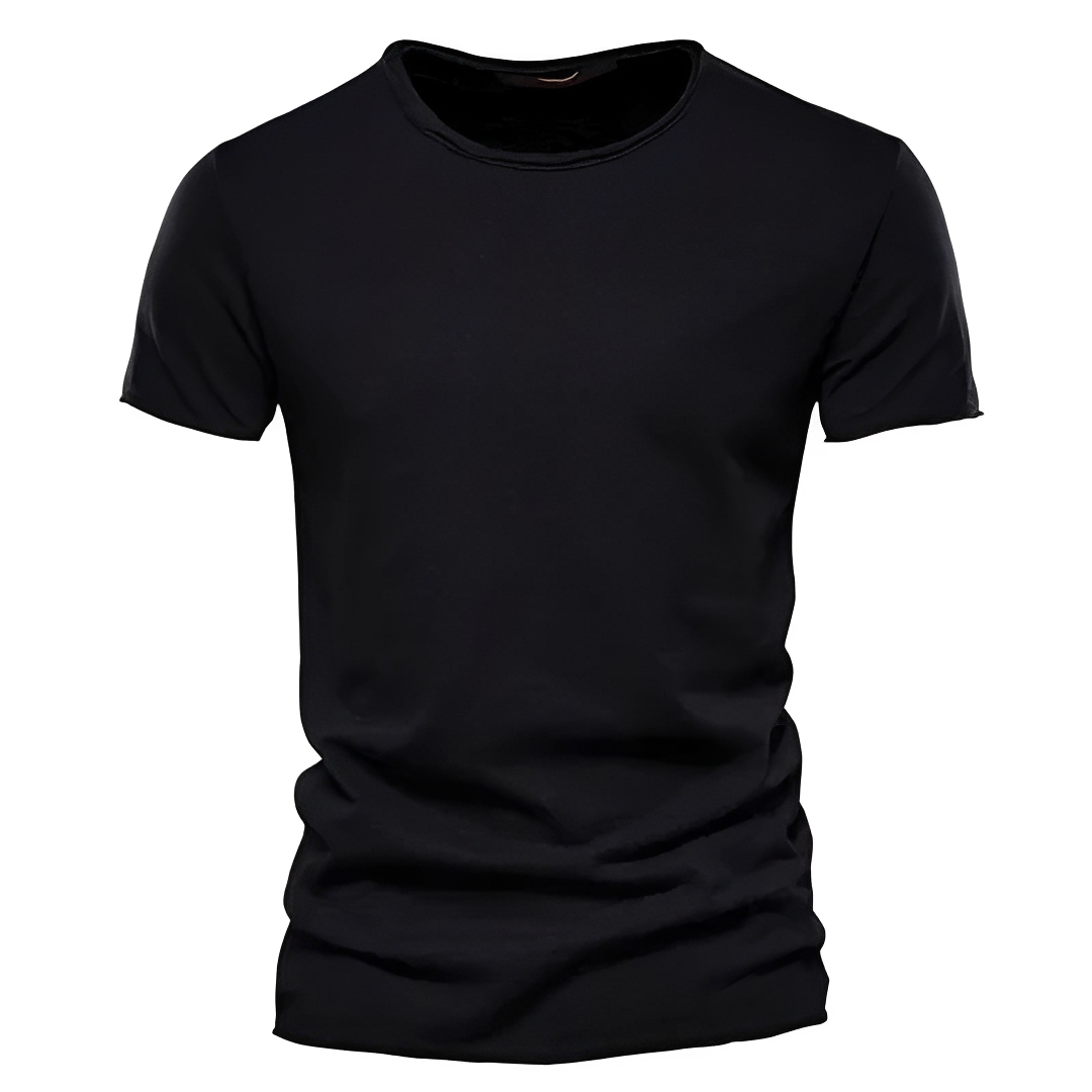 Herren Klassisches T-Shirt Baumwolle Weiß