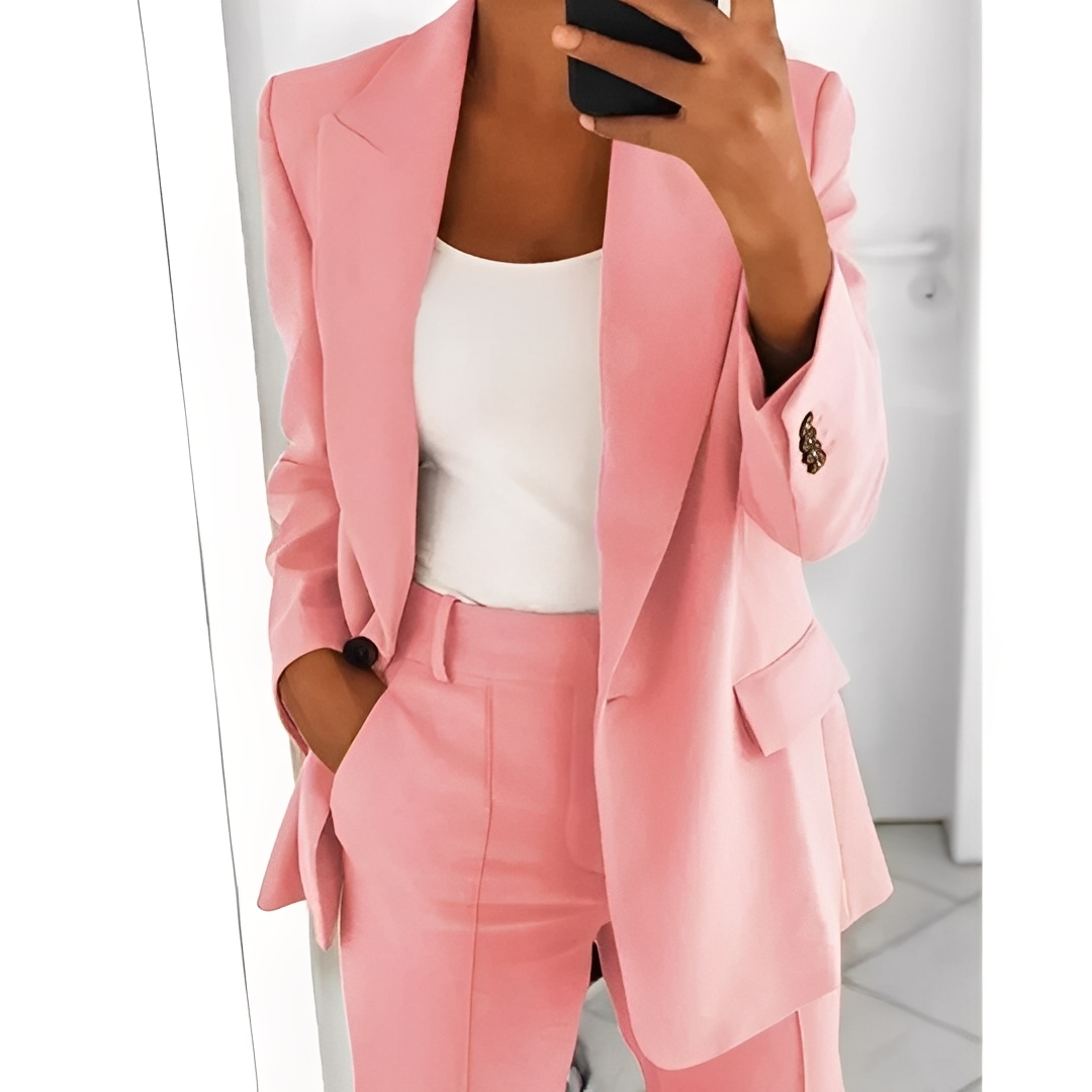 Damen Blazer Set Hosen Elegant
