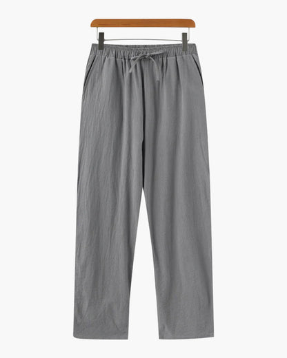 Herren Leinenhose Loose Fit mit Kordelzug Beige