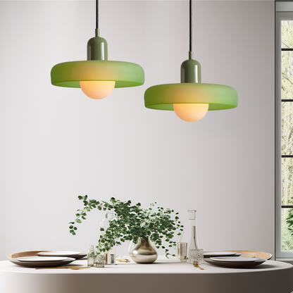 Bauhaus Pendelleuchte Farbiges Glas