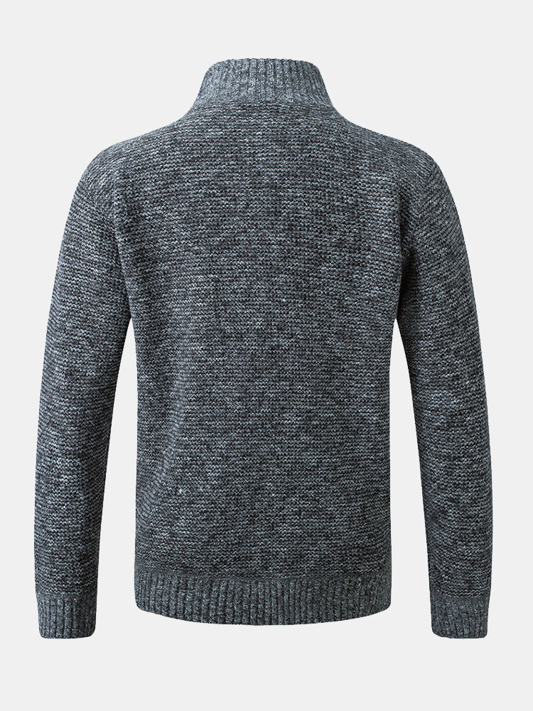 Herren Strickjacke Karomuster Frontverschluss