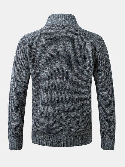 Herren Strickjacke Karomuster Frontverschluss