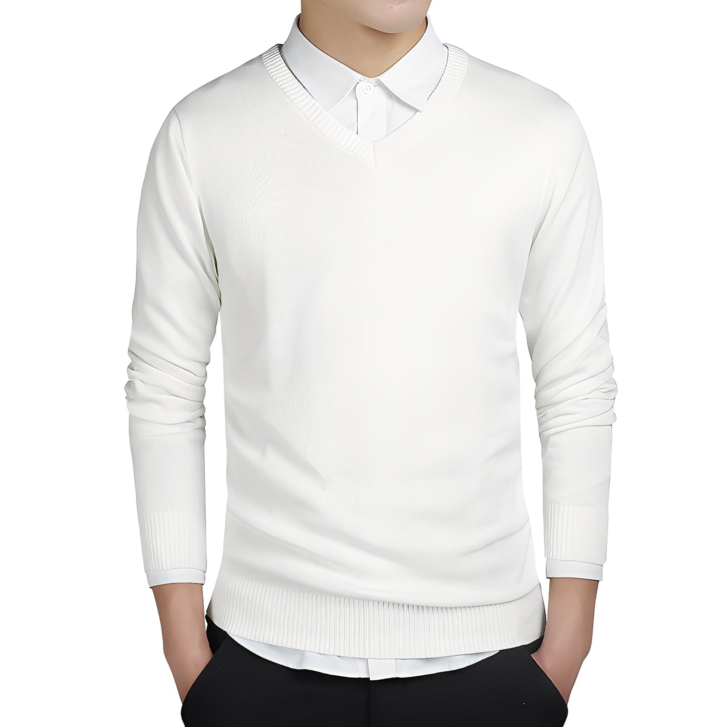 Herren V-Ausschnitt Pullover