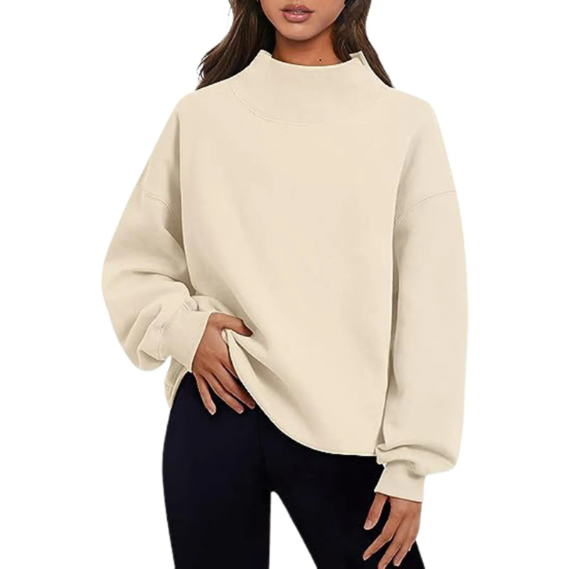 Norvielle Damen Sweatshirt Locker Sitzend Grau