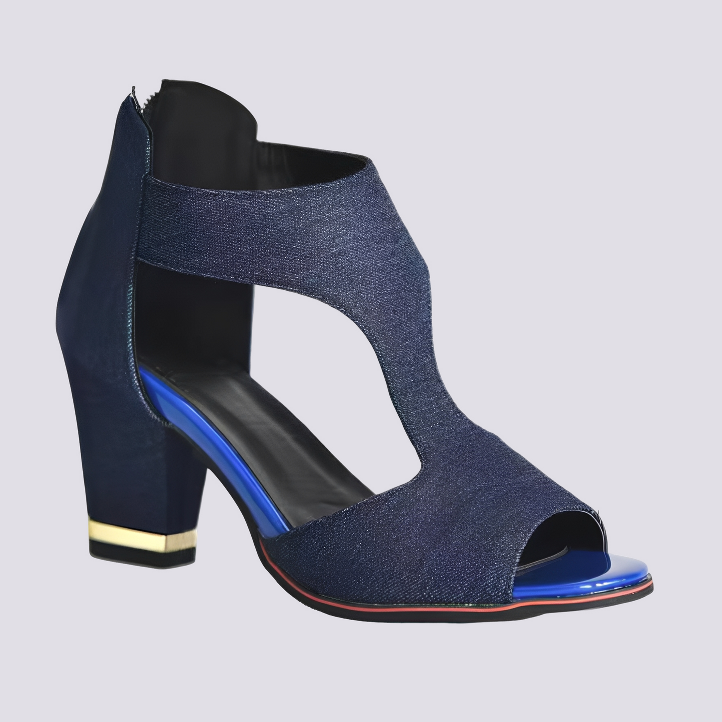 Damen Sandaletten Reißverschluss Elegantes Design