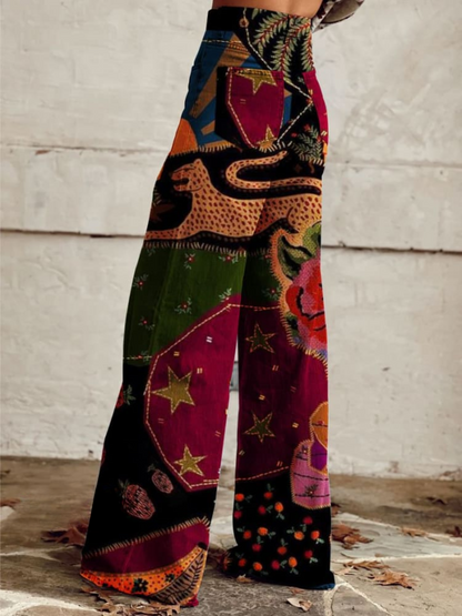 Damen Vintage Boho Hose