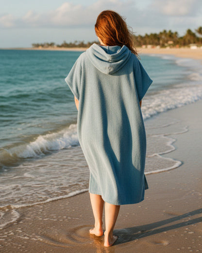 Damen Sommerponcho Kleid Strandmode Leicht