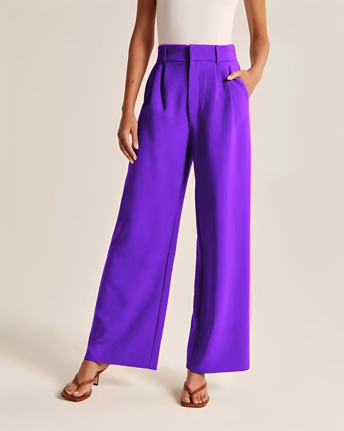Damenhose Weites Bein Elegantes Design