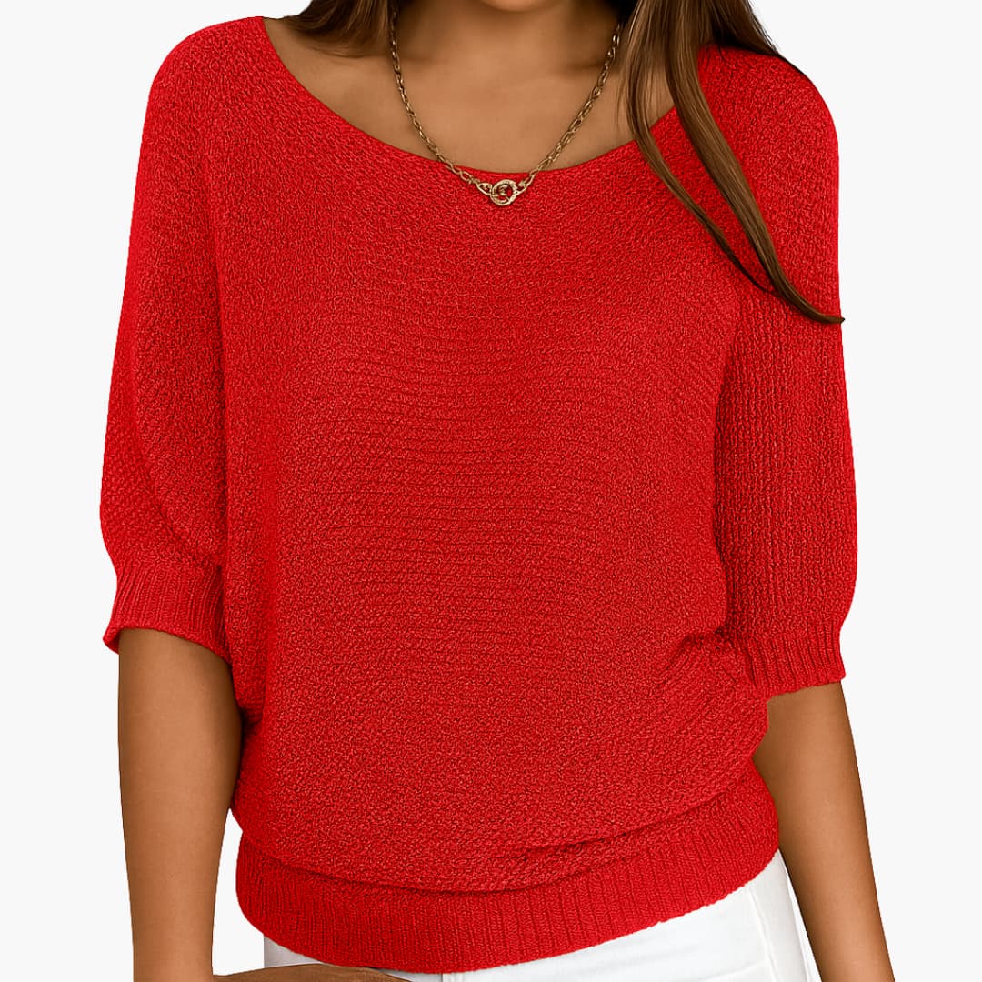 Damen Strickbluse Elegant - Norvielle