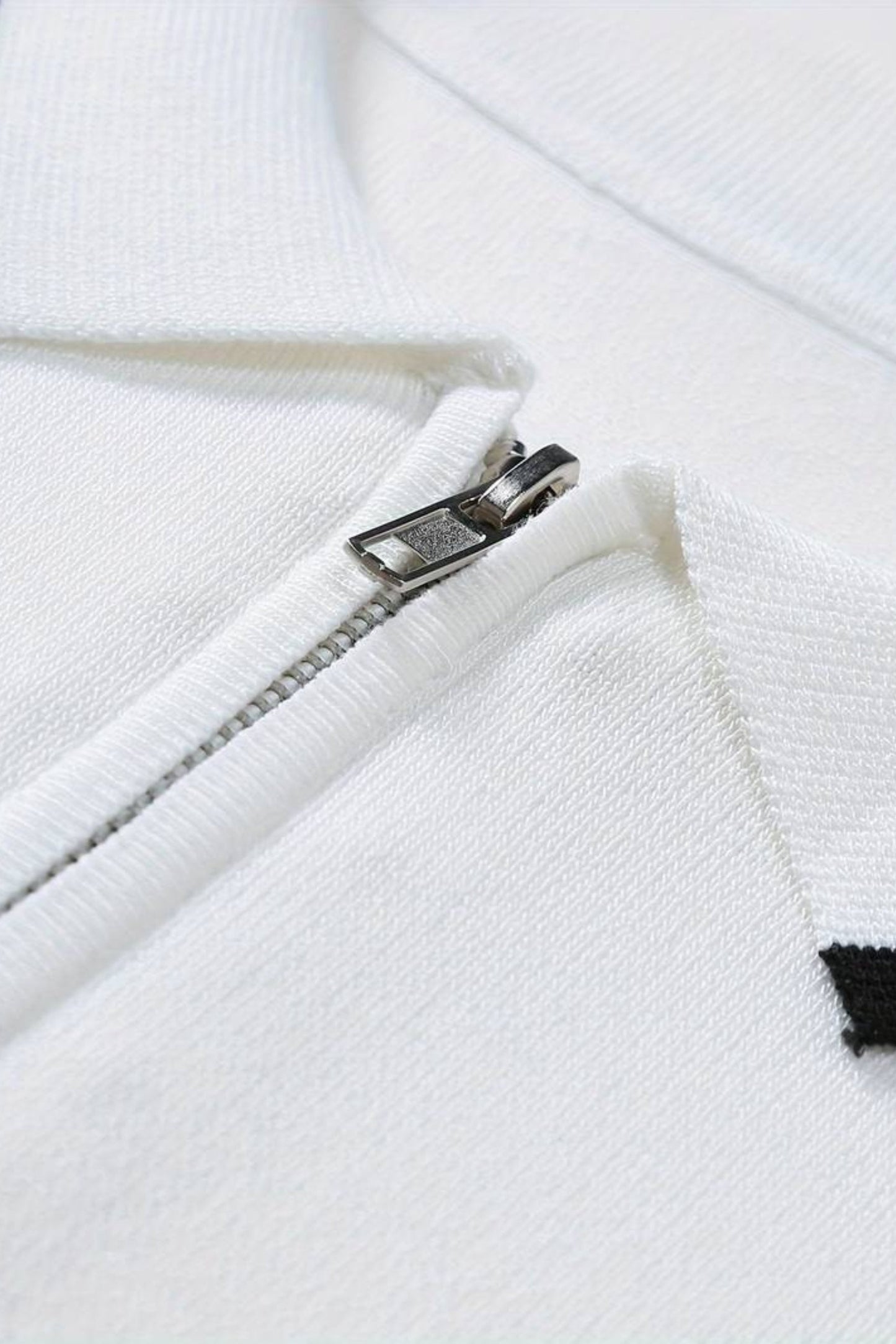 Herren Poloshirt Reißverschluss Kontrastdetails Klassisch