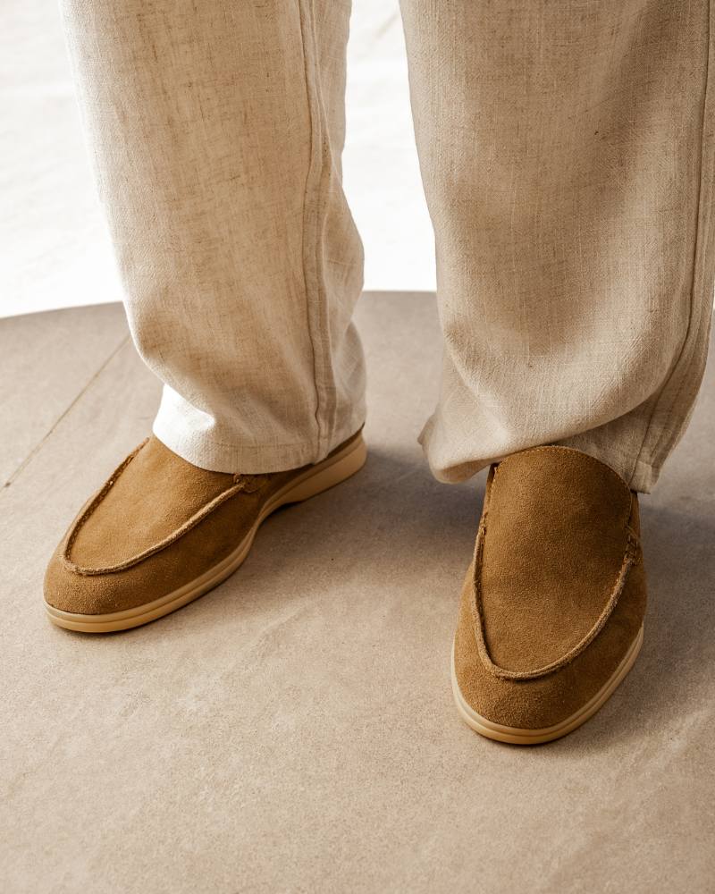 Herren Wildleder Slipper Old Money Style
