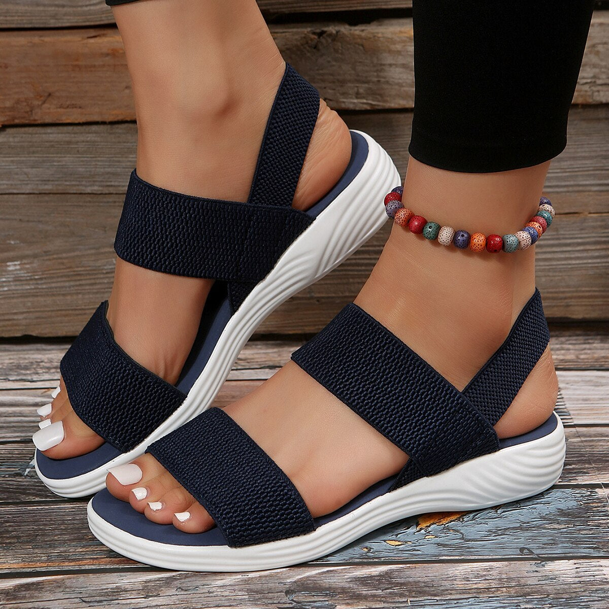 Orthopädische Sandalen Damen Keilabsatz