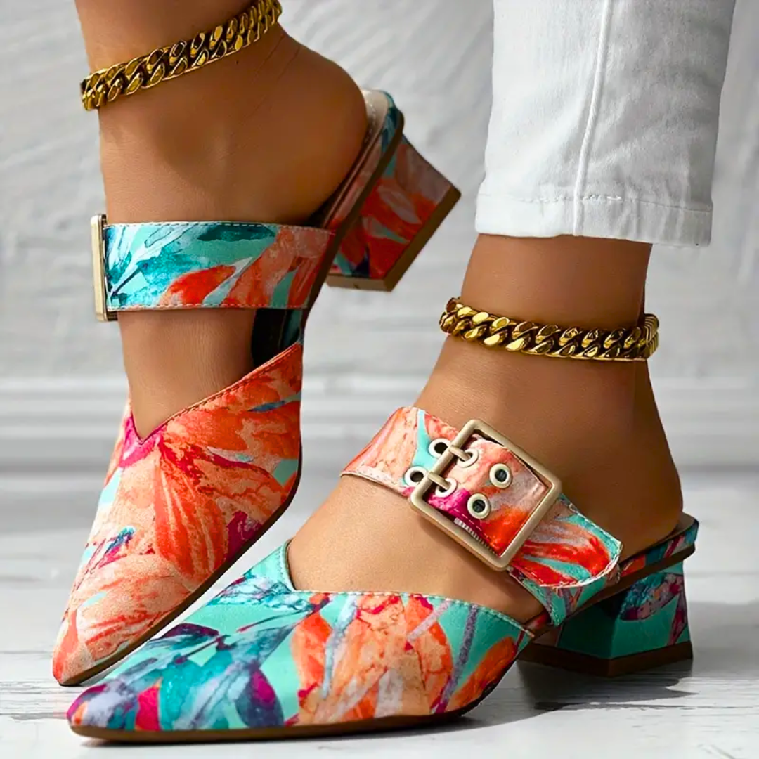 Norvielle Damen High Heels Bunt