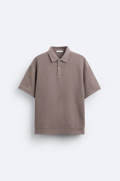 Herren Kurzarm-Polo Cremeweiß Baumwolle