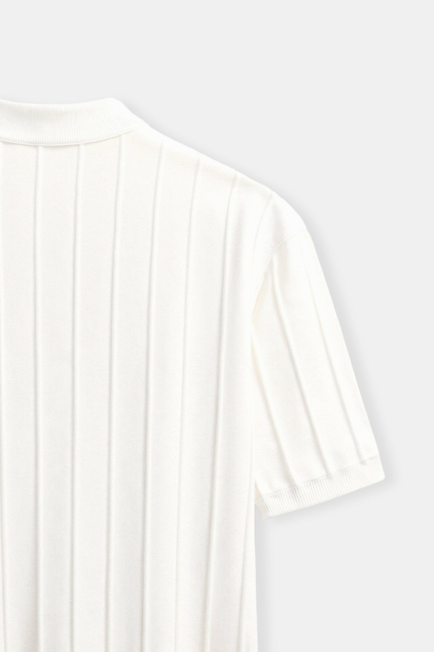 Herren Gestreiftes T-Shirt O-Hals Baumwolle Classic -Weiß