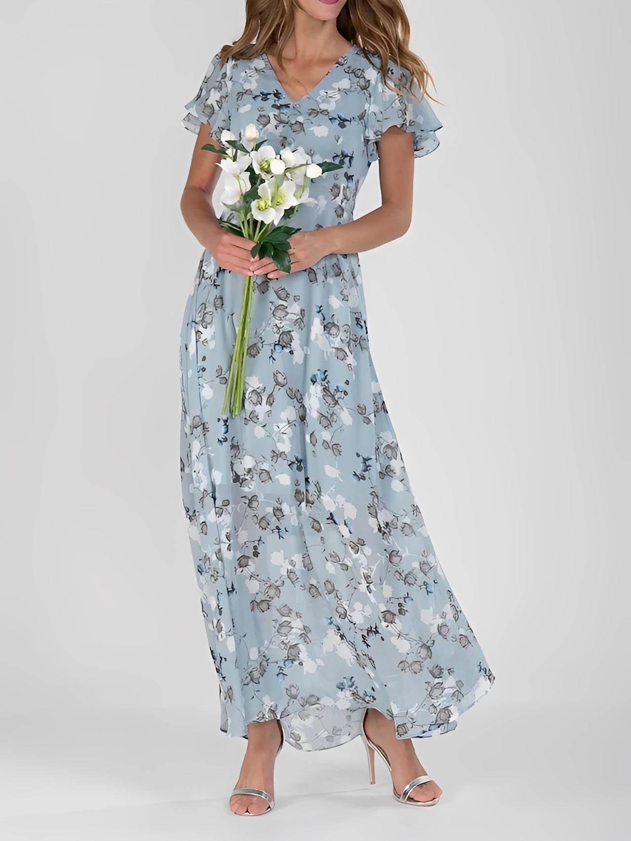 Eliza Damenkleid Blumenmuster Leicht Sommerkleid