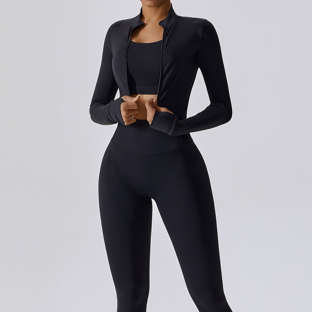 Damen Sportset 3-teilig Baumwolle Elastisch