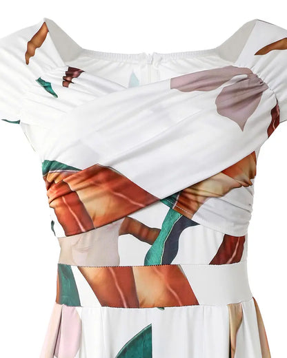 Damen Jumpsuit Botanik-Druck Baumwolle Traumhaft Blumenmuster