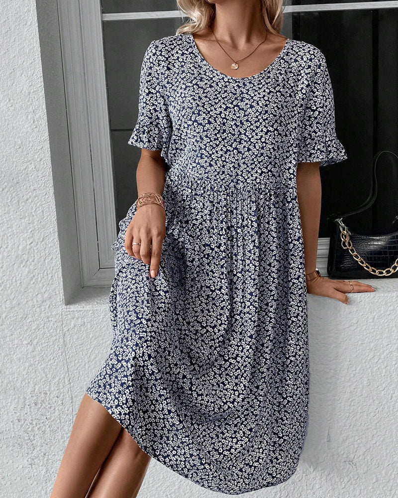 Elegantes Damenkleid Florales Muster
