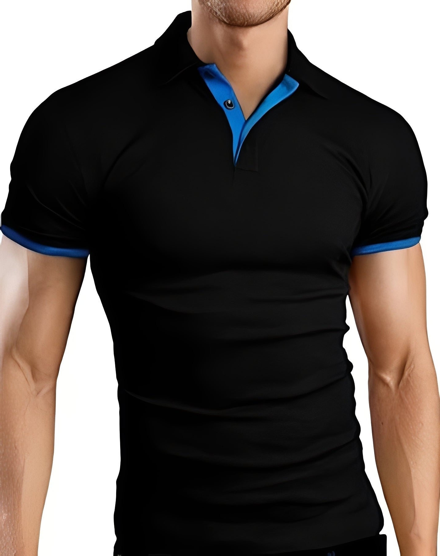 Herren Poloshirt Stilvoll Baumwolle Weiß