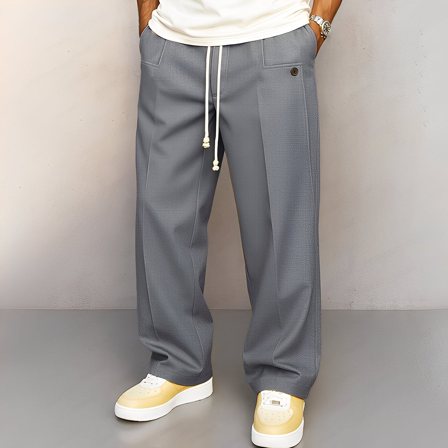 Herren Hose Weites Bein Bequem