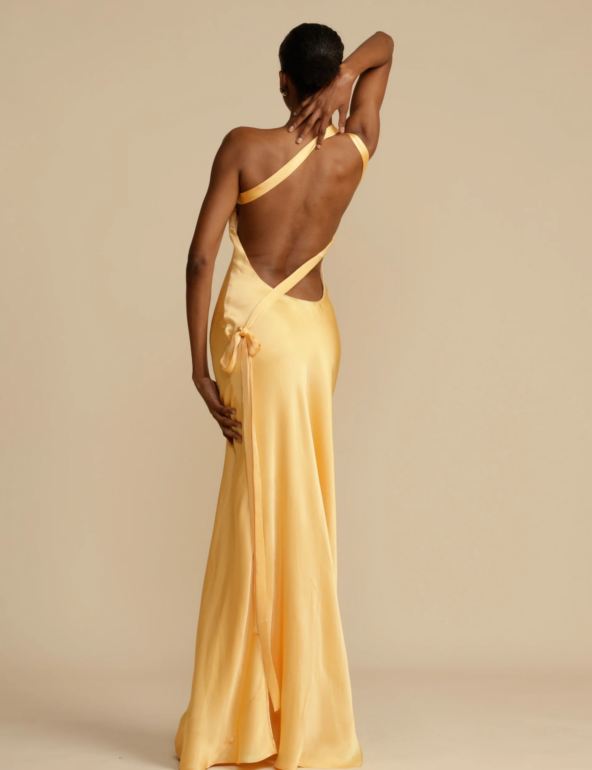 Damen Satin Kleid Glänzend Sommerfarben - Norvielle