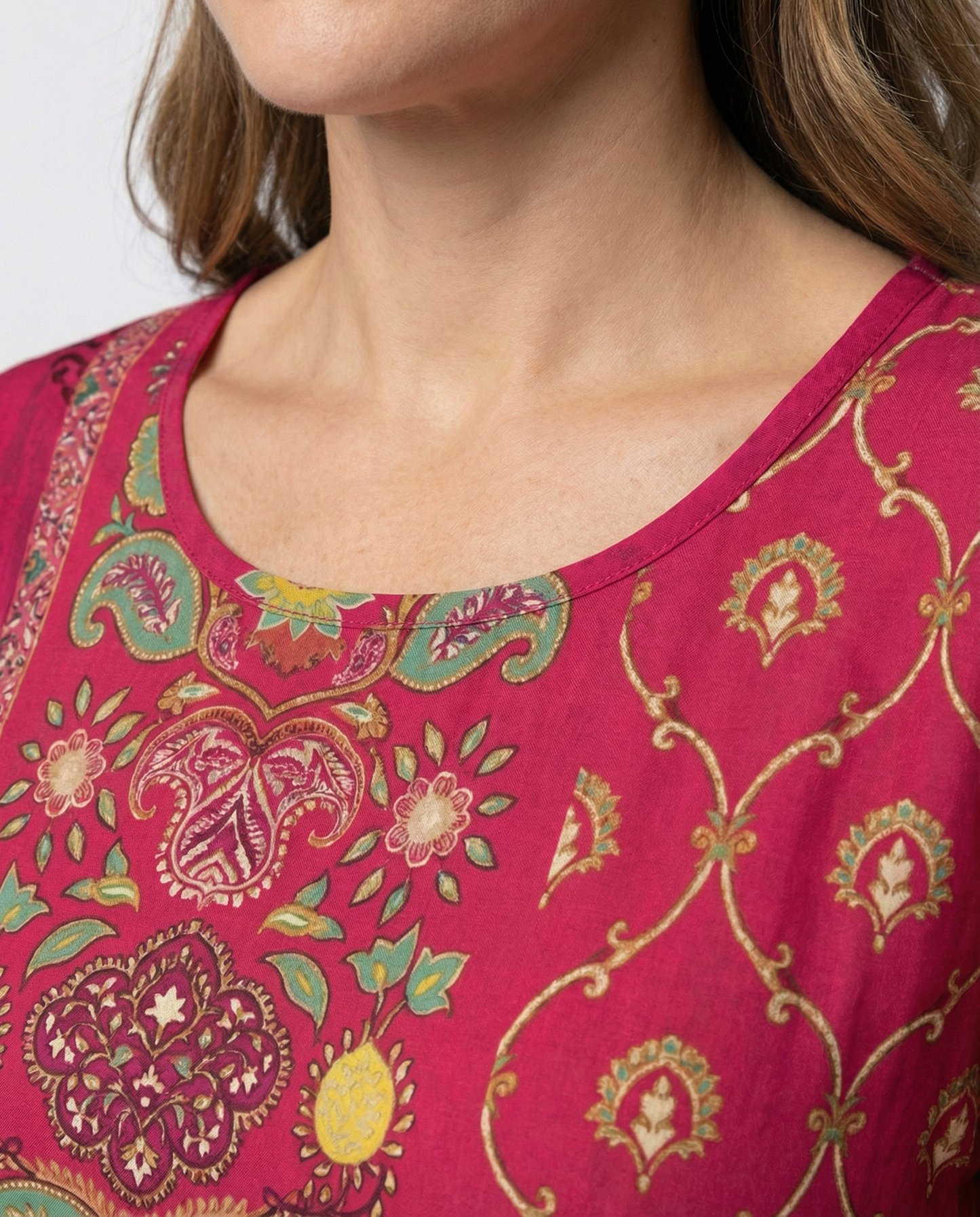 Damen Kaftan-Kleid Boho-Stil Fließend Beinschlitz Norvielle